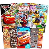 Look and Find Books Super Set Kids Toddlers Boys -- 4 Find It Books Featuring Disney Cars, Marvel Spiderman, Star Wars, and Paw Patrol (Bonus Stickers)