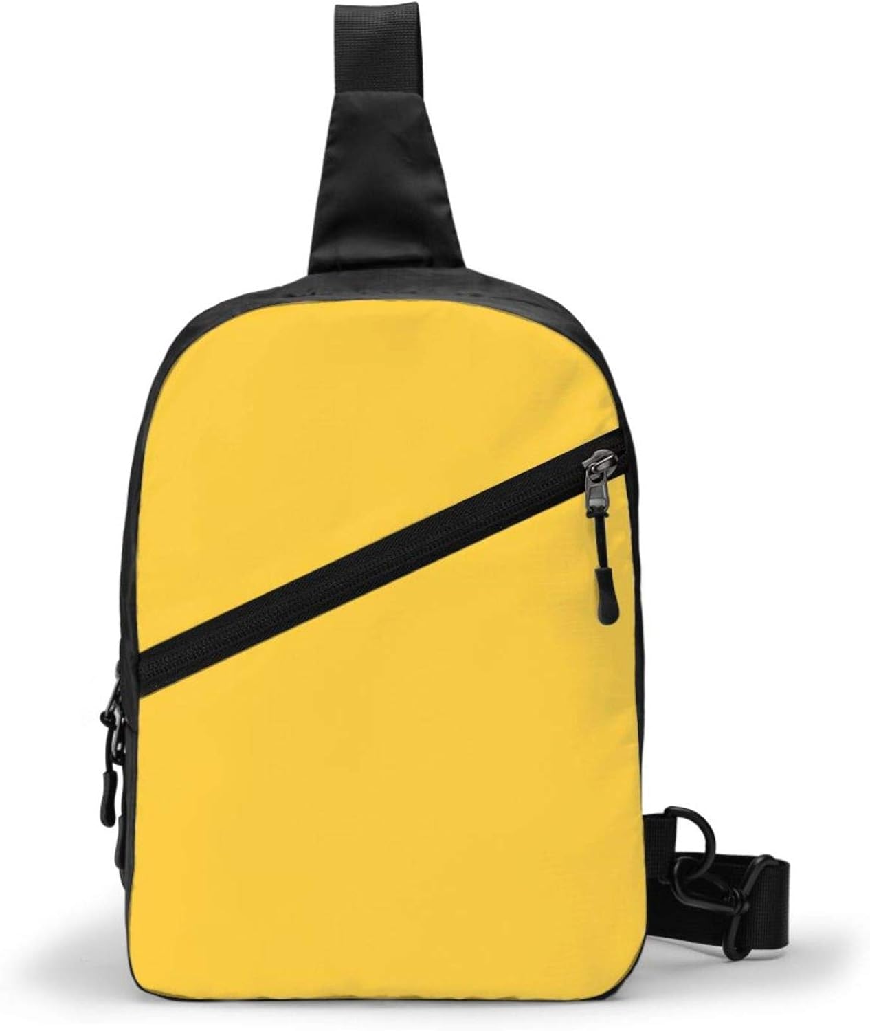 Solid Yellow Mustard Chest Bag Crossbody Sling Backpack Outdoor Travel