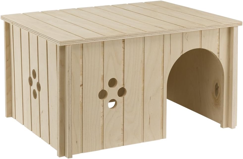 Ferplast Wooden House for Rabbits, Guinea Pigs & Hamsters SIN 4647 XL