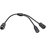 zdyCGTime PS 2 Splitter 6 pin Mini Din Male Plug to 2 x Female Sockets Cable Mouse/Keyboard Y Splitter Cable- PS/1 (M) to PS/
