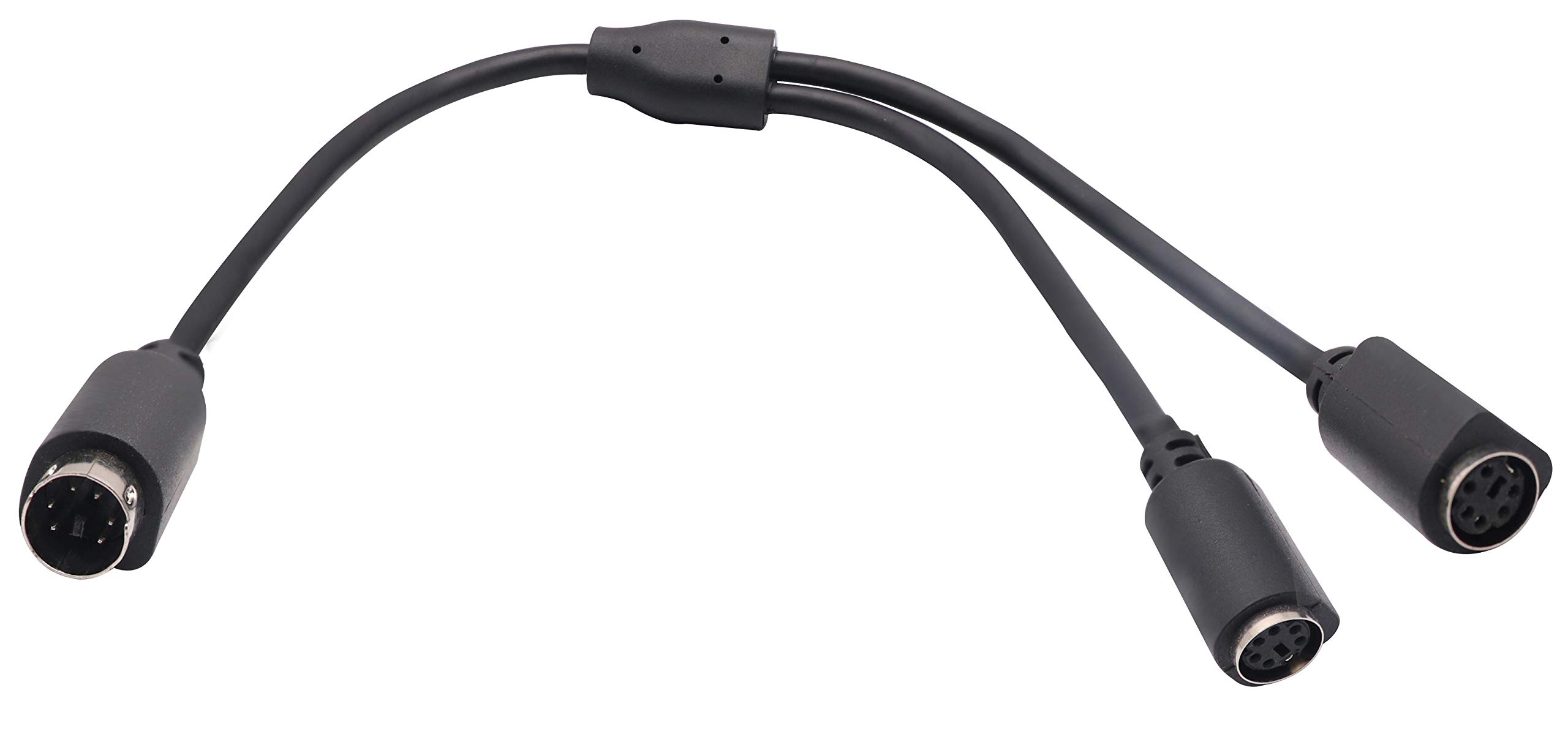 Buy zdyCGTime PS 2 Splitter 6 pin Mini Din Male Plug to 2 x Female