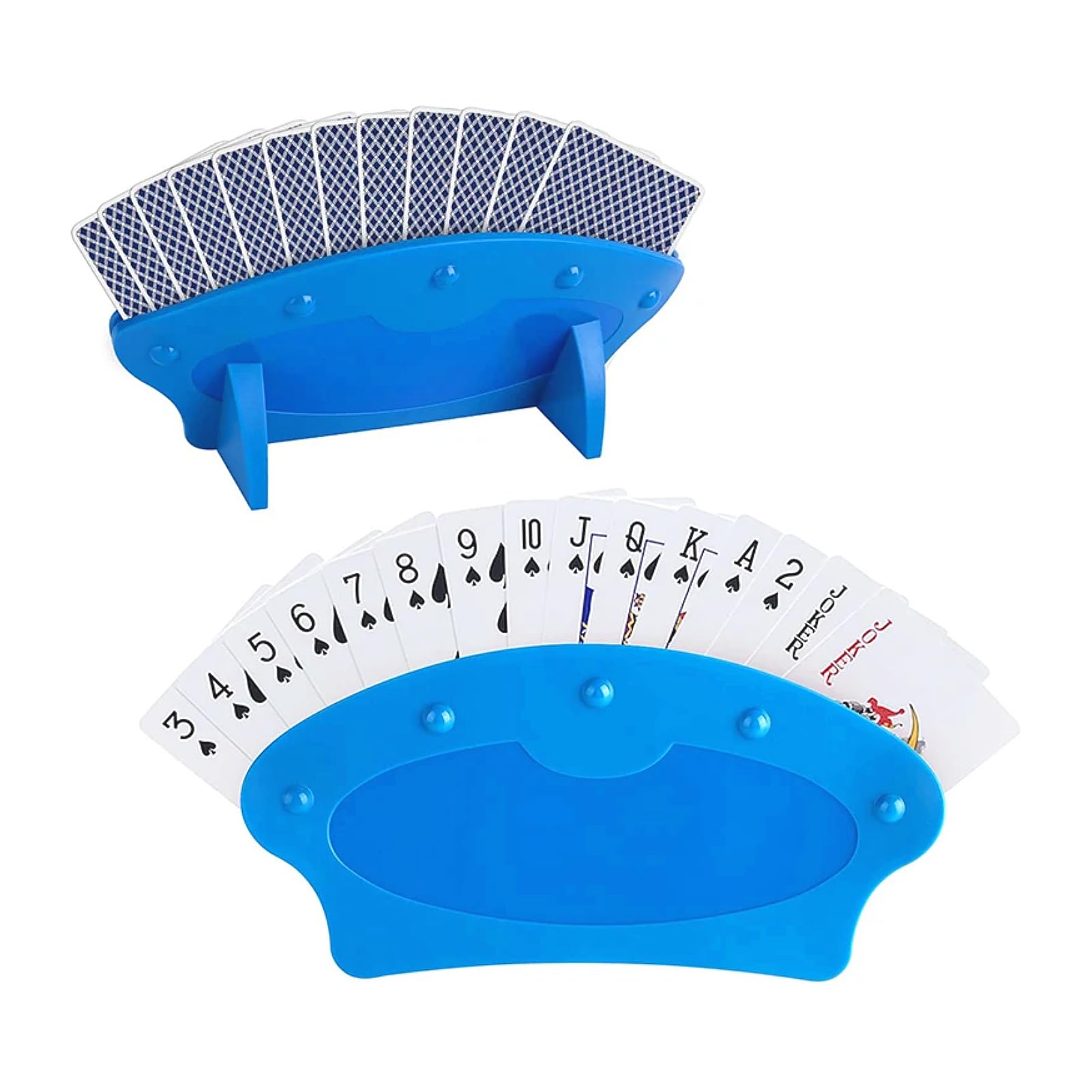 Fybida Plastic Playing Card Holders with Stable Base and Comfortable Grip Ideal for Kids and Adults Keeps Hands Free and Cards Organized, Great for Card Games Like Bridge, Go Fish, and Poker