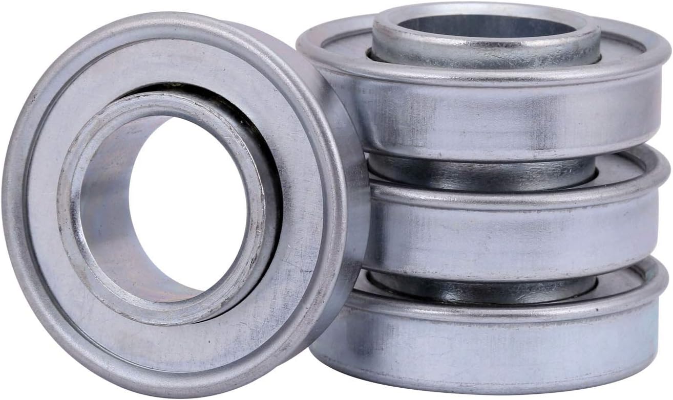 XiKe 4 Pcs ID 5/8" x OD 13/8" Flanged Ball Bearings