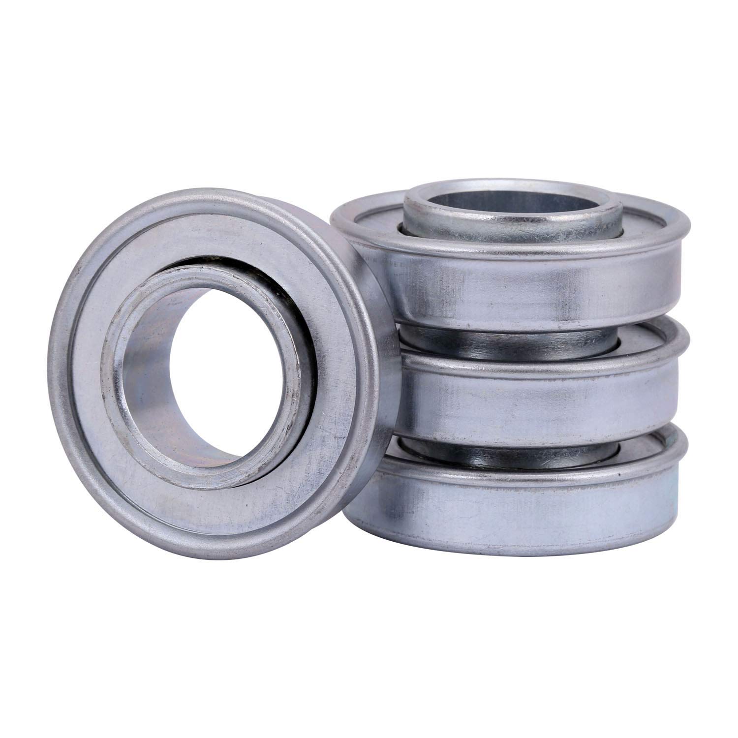 XiKe 4 Pcs ID 3/4" x OD 13/8" Flanged Ball Bearings, Replace for Lawn Mower, Wheelbarrows