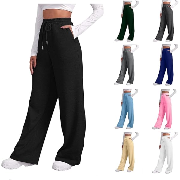 パンツ cozy worldwide MULTI POCKET SWEATPANTS Amazon.com: High Waisted Wide Leg Sweatpants Women Cozy Fleece