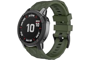 OVERSTEP Compatible with Fenix 7X Watch Band, Quick-fit 26mm Strap for Garmin Fenix 5X, Fenix 5X Plus, Fenix 6X, Fenix 6X Pro Smartwatch (Olive Green)