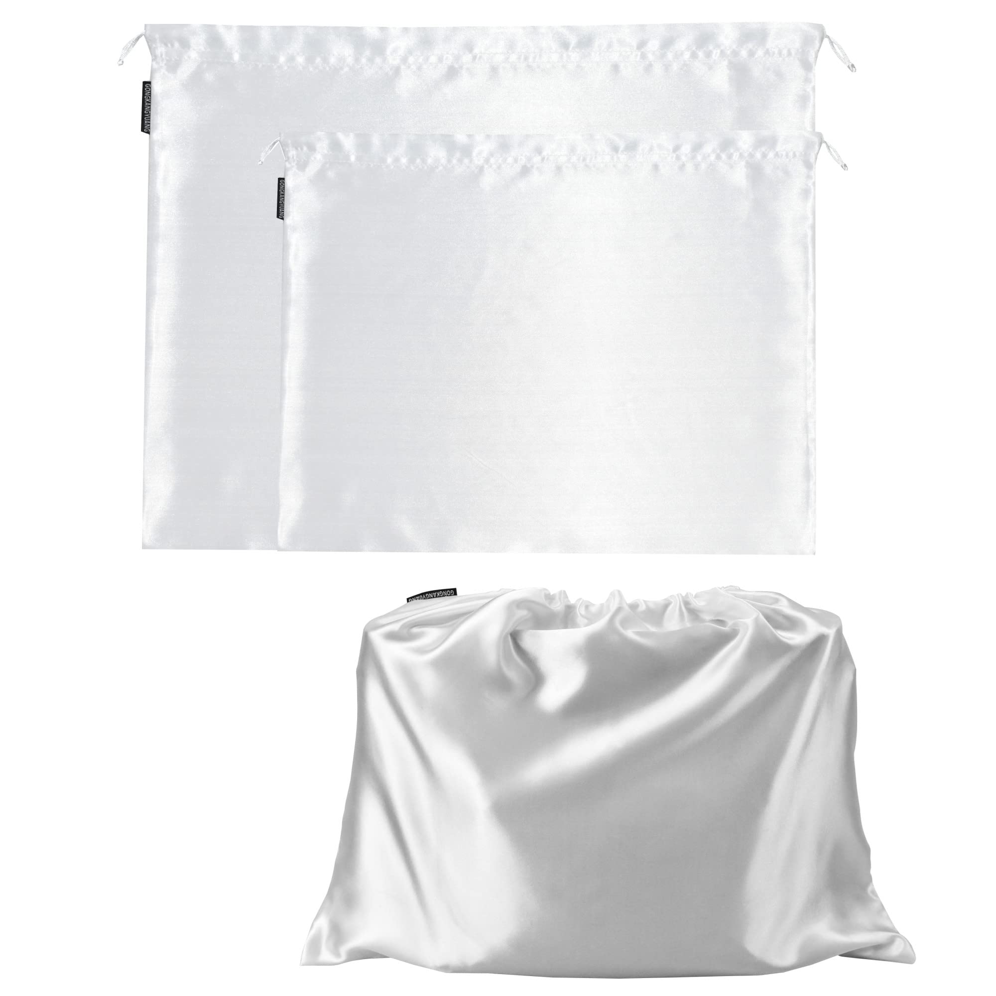 Photo 1 of 2 Pack Dust Bags for Handbags Silk Dust Cover Bag for Handbags Purses Shoes, Dustproof Drawstring Bag Travel Storage Pouch