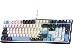 RK ROYAL KLUDGE X104 Wired Mechanical Keyboard, Full Size 104-Key RGB Gaming Keyboard USB-C, Hot Swappable, PBT Keycaps, Pro 
