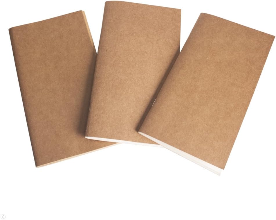osunp Journal Refills Lined and Blank Paper 3 Pack Inserts for Travel Notebook Diary Notepad Daily Planner - 7.4 x 4 inch - 228 Pages