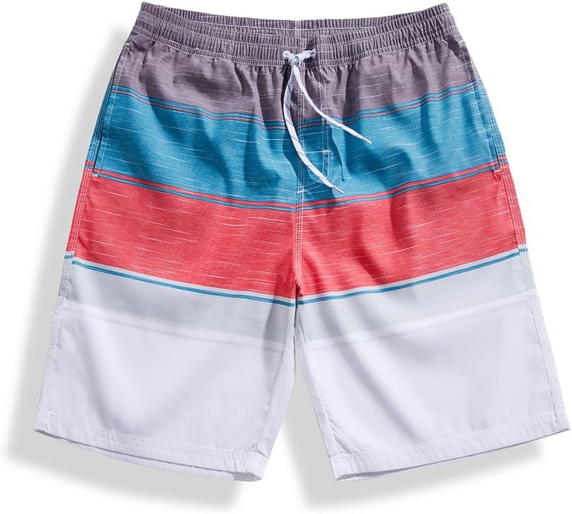 Mens Ultra Quick Dry Twilight Stripes Board Shorts Medium 33-34