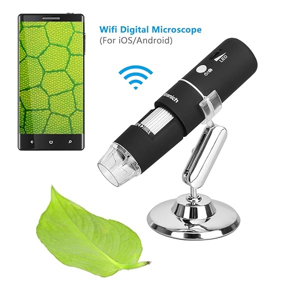 WiFi Mikroskop für Kinder digital Kamera Microscope 1000 x Vergrößerung Magnification, mit 8-LEDs für PC Computer Windows IOS