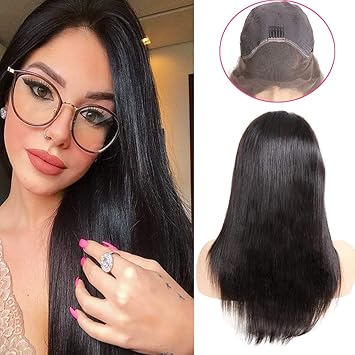 Amazon Com Huarisi Short Peruvian Lace Frontal Wigs Human Hair