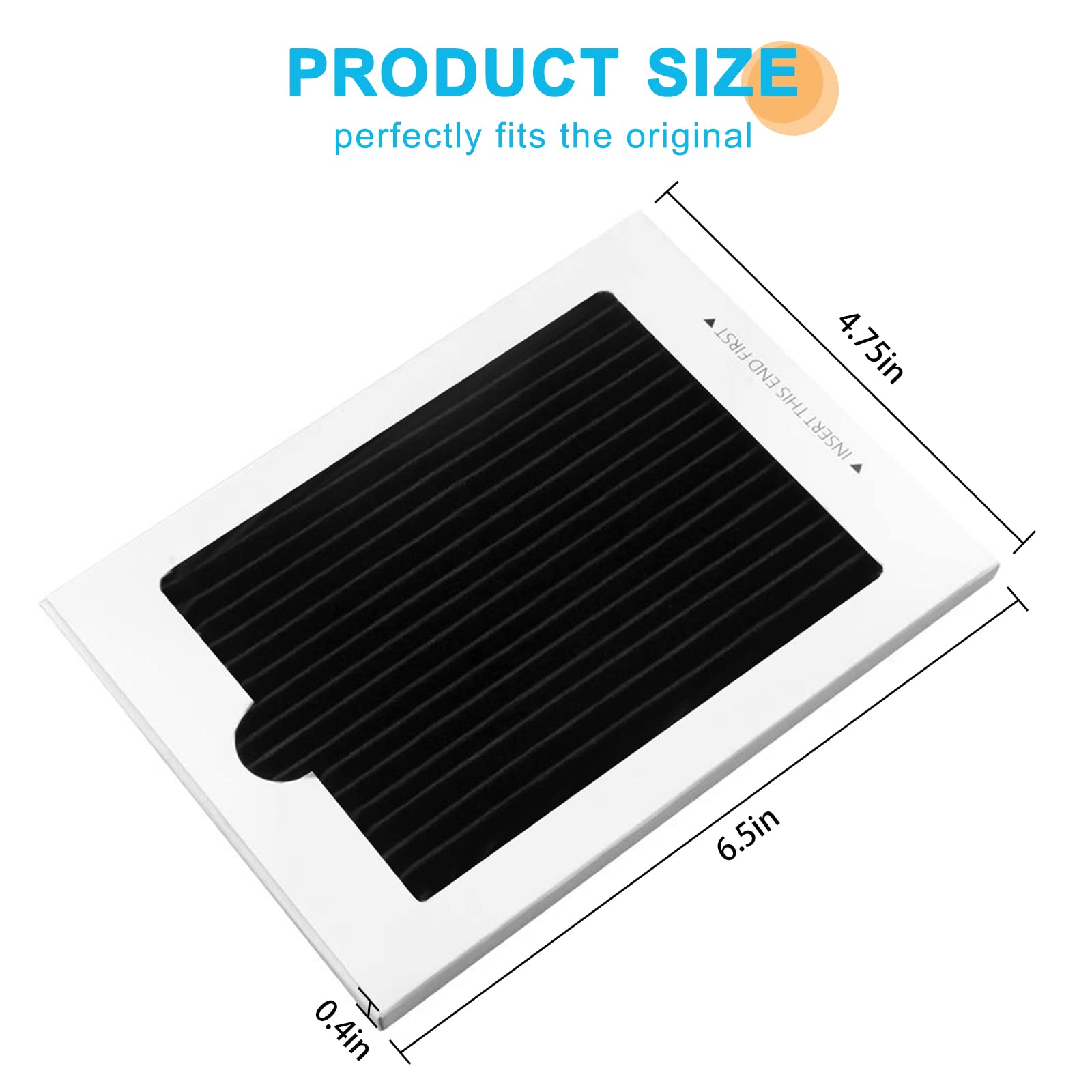 Refrigerator Air Filter Replacement 6 Pack - Carbon Activated Filter Compatible with Frigidaire & Electrolux Pure Air Ultra Reduce Odors for EAFCBF, PAULTRA, RAF1150 242061001,242047801, 242047804