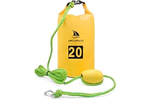 Obcursco 20L Jet Ski Anchor Kit PWC Anchor 2 in 1 Sand Bag Anchor for Float with Adjustable Buoy, PWC Sandbag Anchor for Jetski, Kayak, Seadoo, Paddle Board, Waverunner, Watercraft, and Swim Mat…