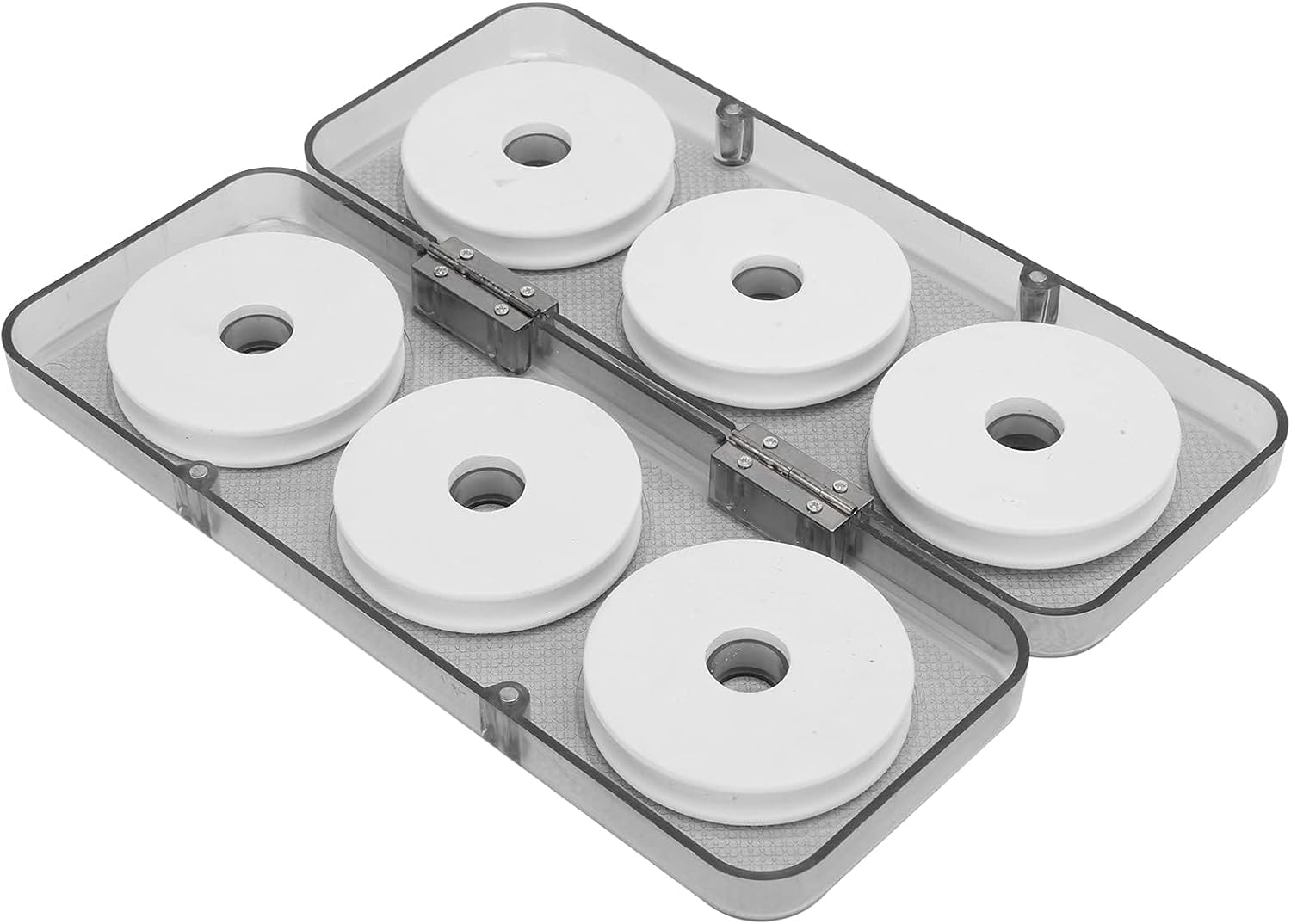 HERCHR 6Pcs Fishing Line Spool, Fly Fishing Tippet Holder Line Foam Fishing Line Spool Storage Lure Rig Holder Accessories Fishing Line Winder Spooler Fly Fishing Gear for Organizer (1 Box)