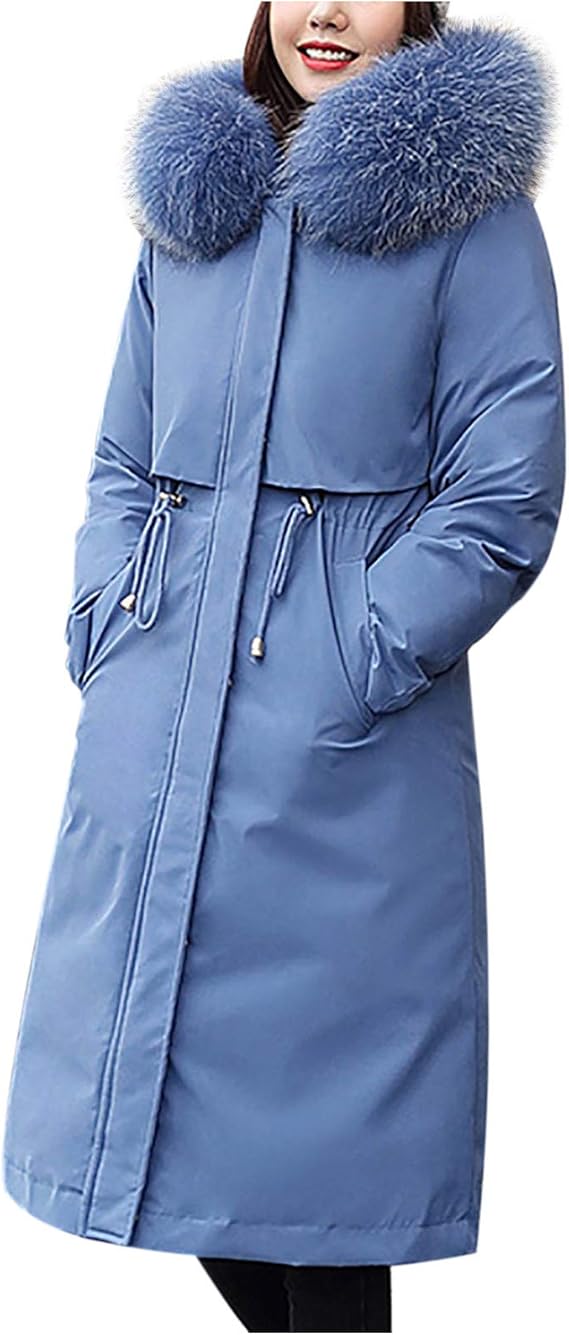 Amazon Foreted ダウンコート レディース ファー付き ダウンジャケット 中綿コート 冬 アウター フード ジャケット 冬服 モッズ コート ロング コート 着痩せ 無地 厚手 冬服 防寒着 おしゃれ あったか 女性用 防風 防水 防寒 軽い カジュアル コート ジャケット 通販