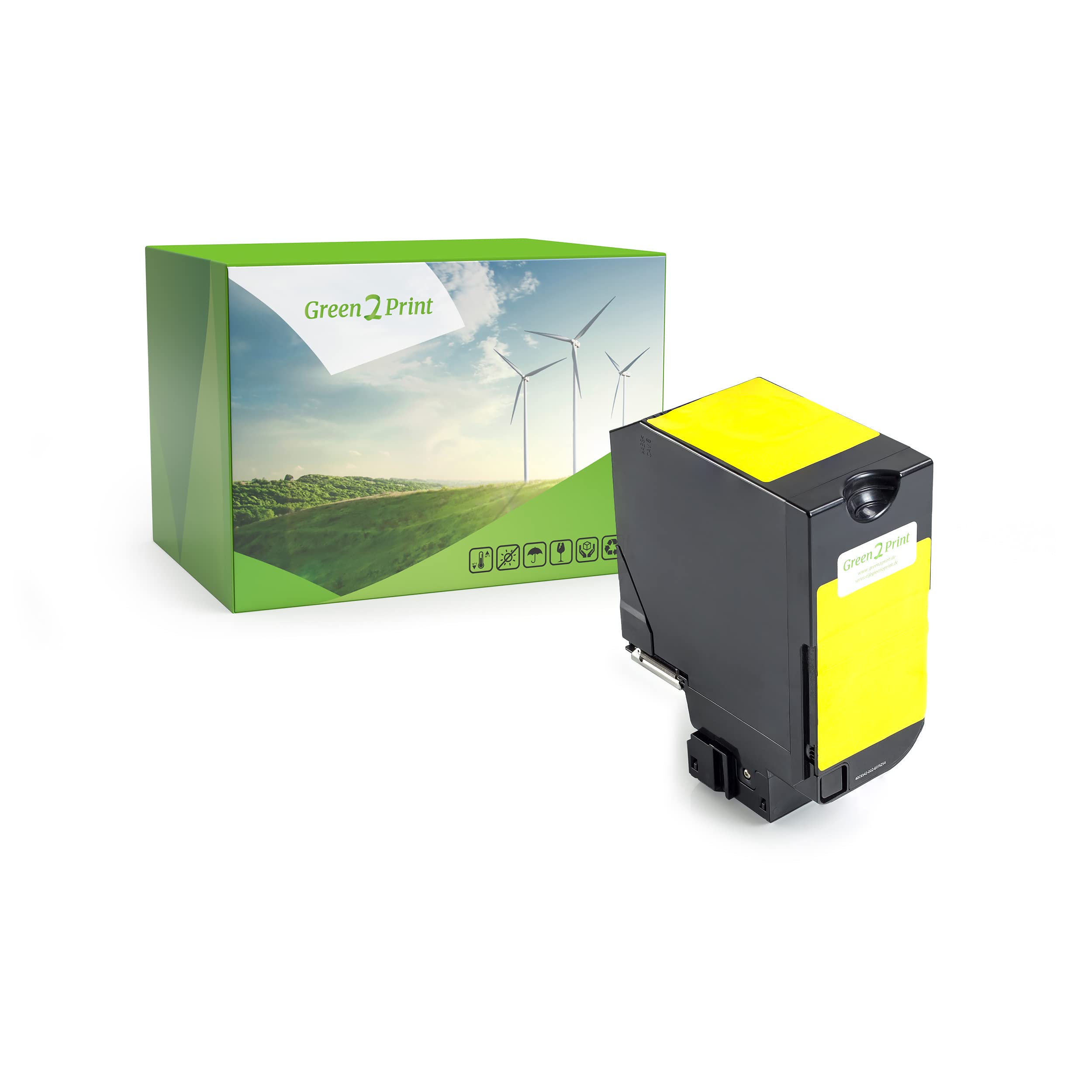 Green2Print Toner yellow 12000 pages replaces Lexmark 74C0H40, 74C2HY0, 74C2HYE Toner cartridge for Lexmark CS725DE, CS725DTE, CS725