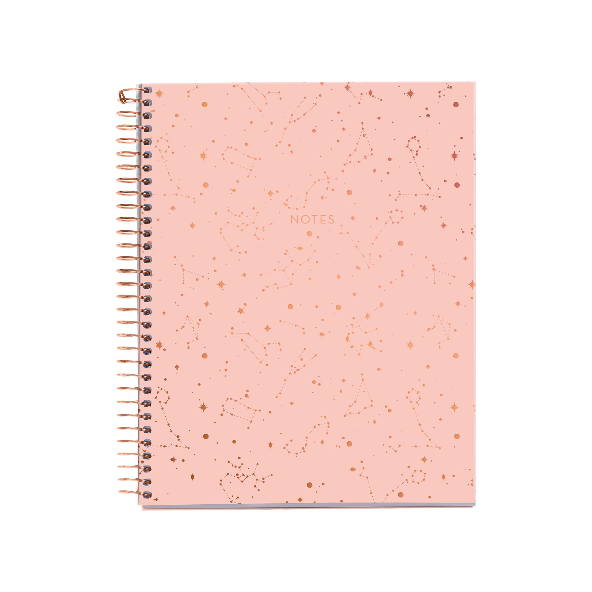 Miquelrius - A5 notebook, Hard cover notebook, 4 colors of stripes, 120 squared sheets, 70 g/m² microperforated paper with 2 holes for 2 rings, Blue color, Constellation design