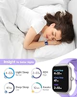 TOOBUR Smart Watch Women Alexa 1.95" Calls IP68 Fitness Tracker Heart Rate Sleep view 6