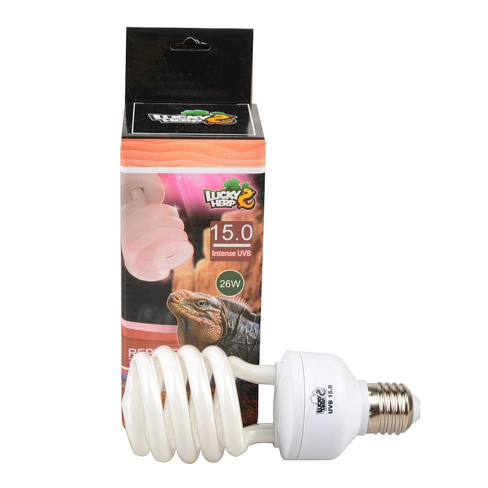 LUCKY HERP 15.0 UVB Intense Compact Fluorescent Bulb for Reptiles,13W,26W Available (26 Watt)