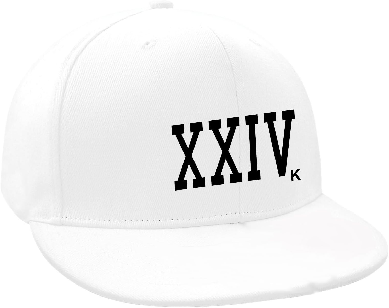 Bruno Mars Snapback Flat Peak Baseball Cap 24 Carat White Non Official
