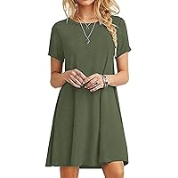 molerani women's casual swing simple t shirt loose dress MOLERANI Women's Casual Swing Simple T-shirt Loose Dress, Red Small NWT