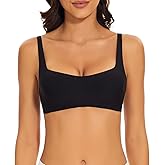 Seamless Bralette for Women Comfort No Show Square Neck Stretch Wireless Bra with Removeable Padding
