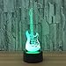 Cirkooh Electric Guitar 3D Optical Illusion Lamp 7 Colors Change Timing Remote Control and Touch Button LED Night Light Gifts Toys