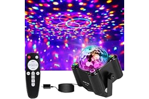 KBJ Disco Ball Party Lights, Disco Ball Decor Disco Light Sound Activated with Remote Control Dj Lights for Outdoors and Indoors Home Club Karaoke Christmas Halloween Birthday Wedding Decorations.