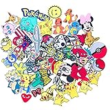 SIX VANKA 36pcs Assorted Size Iron On Cartoon Embroidered Motif Applique Decoration Patches DIY Sew on Patch for Jeans Clothing Denim Jeans Jacket Handbag Shoes (Embroidery Appliques Patches Set)