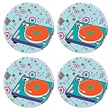 MSD Round Coasters Non-Slip Natural Rubber Desk