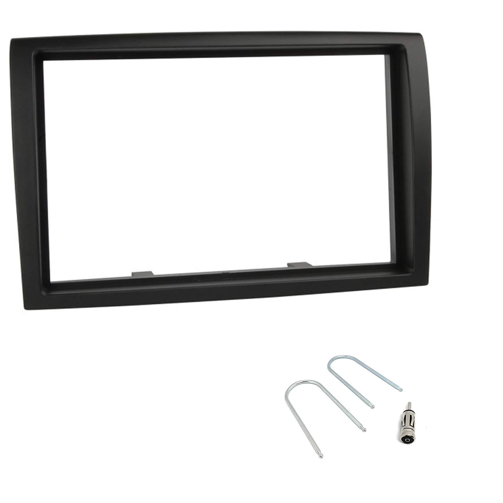 Sound-way Double DIN Car Radio Frame Installation Kit, 2 DIN Front Panel Frame, Antenna Adapter, Release keys, compatible with Fiat Ducato, Citroen Jumper, Peugeot Boxer 2011
