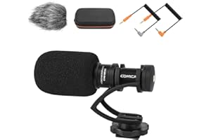 Comica CVM-VM10II Video Microphone, Professional Full Metal Compact On Camera Mini Shotgun Video Mic for Smartphone iPhone, C