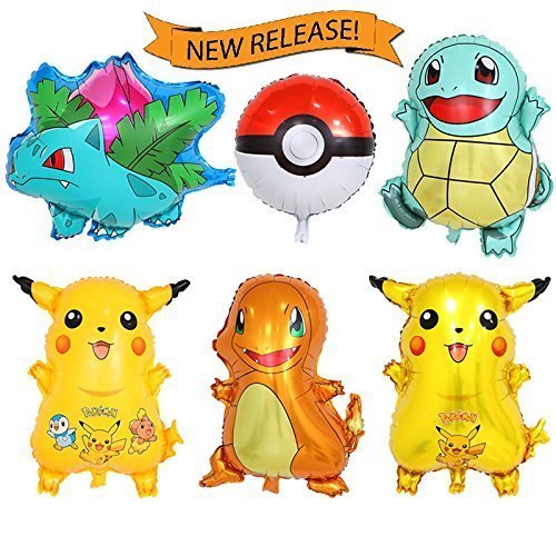 Pokemon Balloons Birthday Party Prime 6 In Each Pack bouquet Multiple Different Kind Of Balloons