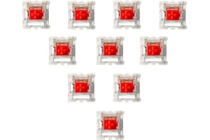 GYTHVS for Gateron Gateron G Red Pro Linear 3 pin 45g RGB SMD DIY Hot Swap Gaming Mechanical Keyboard Switch (PRO Red, 70Pcs)