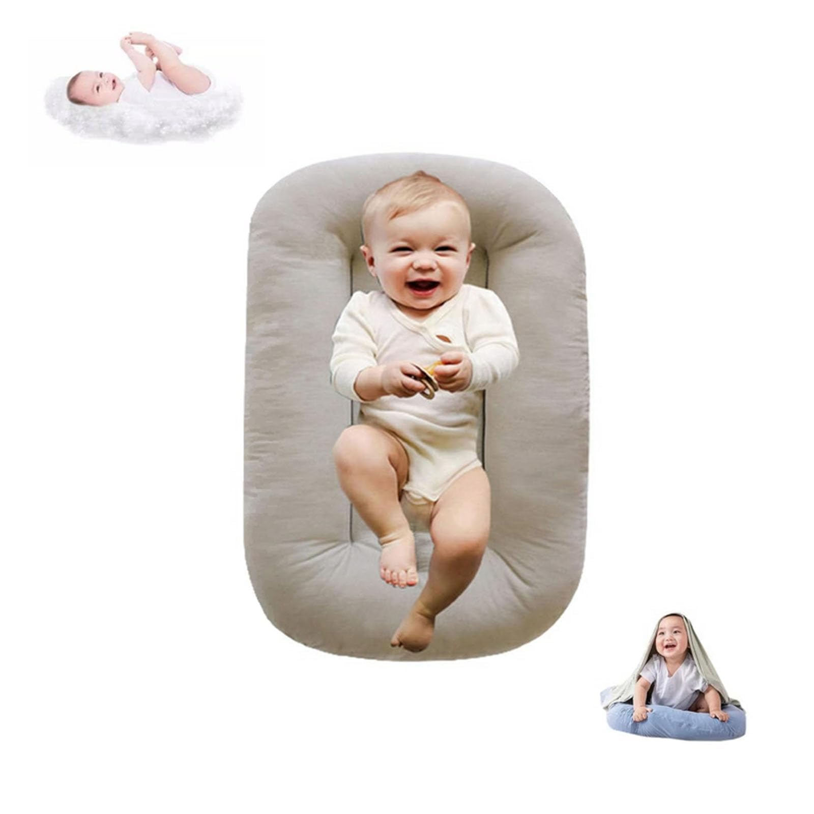 Photo 1 of Baby Lounger for Infants 0-12 Months, Bionic Design Baby Nest Sleeper Baby Lounger Soft Organic Cotton Breathable Lounger