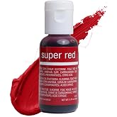 Chefmaster Super Red Liqua-Gel&reg; Food Coloring | Vibrant Color | Professional-Grade Dye for Icing, Frosting, Fondant | Baking &amp; Decorating | Fade-Resistant | Easy-to-Use | Made in USA | 0.70 oz