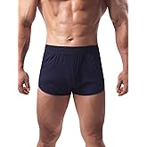 Summer Code Men's Boxers Shorts Breathable Ribbed Underwear Moisture-Wicking Comfortable Lounge Underpants