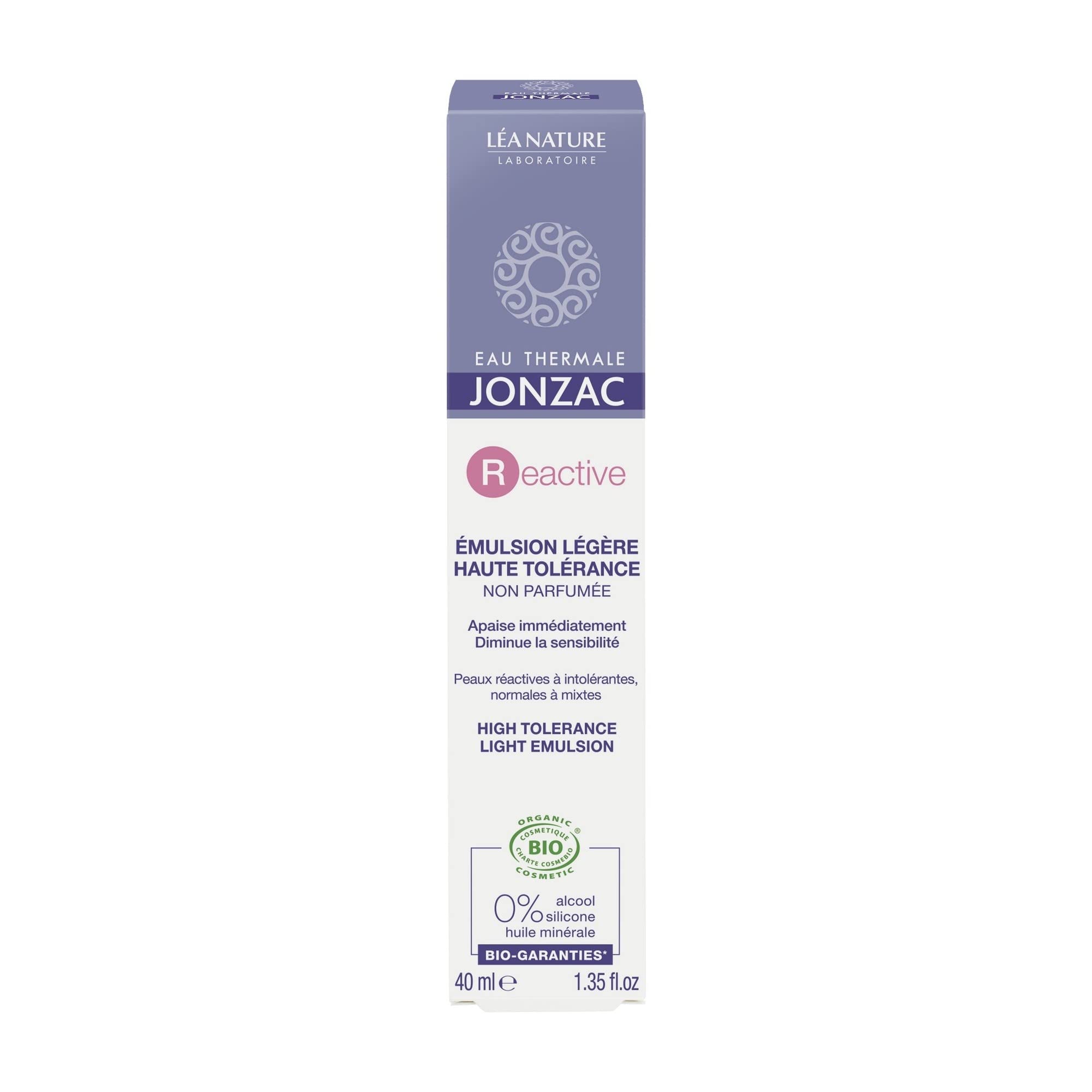 Eau Thermale Jonzac Organic Cosmetic Reactive High Tolerance Light Cream, 40 ml