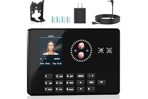 FIONOFY Time Clocks for Employees Small Business, Face + Palm + PIN, Clock in and Out Machine for Employees, No Monthly Fee No Software Required
