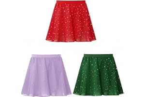 Gogokids Girls Dance Ballet Skirt, 3 Pack Tutu Skirts Fluffy Ballet Dress for Toddlers/Little Girls