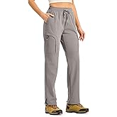 Gopune Women's Hiking Cargo Pants Lightweight Quick Dry Water Resistant Camping Work Travel Pants