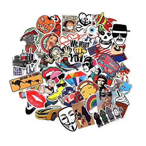9 Series Stickers 100 pcs/Pack Stickers Variety Vinyl Car Sticker Motorcycle Bicycle Luggage Decal Graffiti Patches Skateboard Stickers for Laptop Stickers for Kid and Adult (B) - Thumbnail 6