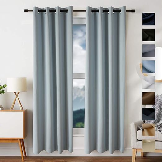 Amazon.com: EDILLY FREELIFE Blackout Curtains Grey Panels for Bedroom