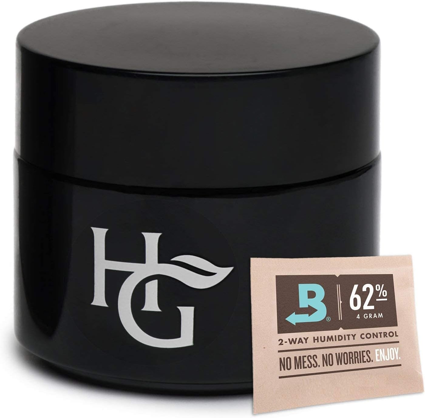 HERB GUARD - Quarter Oz Airtight Container & Smell Proof Jar (100ml) Bonus Humidity Pack Keeps Goods Fresh for Months