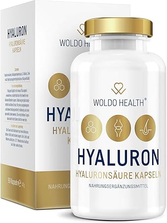 Hyaluronsäure Kapseln hochdosiert mit Collagen Biotin & Vitamin Zink – Hyaloronsäure laborgeprüft geeignet für Haut, Anti-Agi