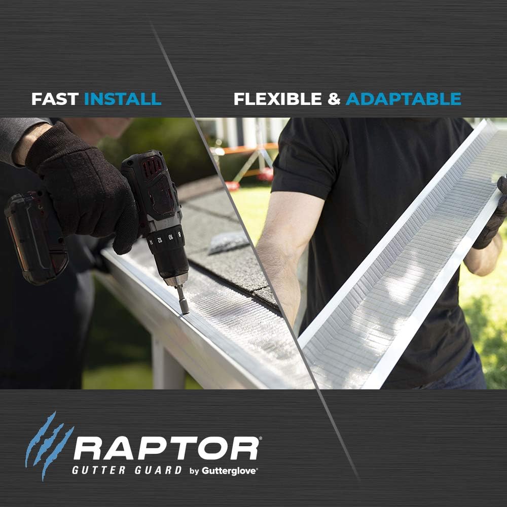 Stainless Steel Micro Mesh Raptor Gutter Guard A Contractor Grade Diy Gutter Cover That Fits Any Roof Or Gutter Type 48ft To A Box And Fits A 5 Gutter Amazon Com