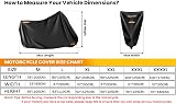 SRIMMIT Motorbike Cover 420D Waterproof XXL 90x37x50 License Window view 2