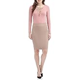 Rekucci Women's Ease into Comfort Fit Perfect Midi Pencil Skirt