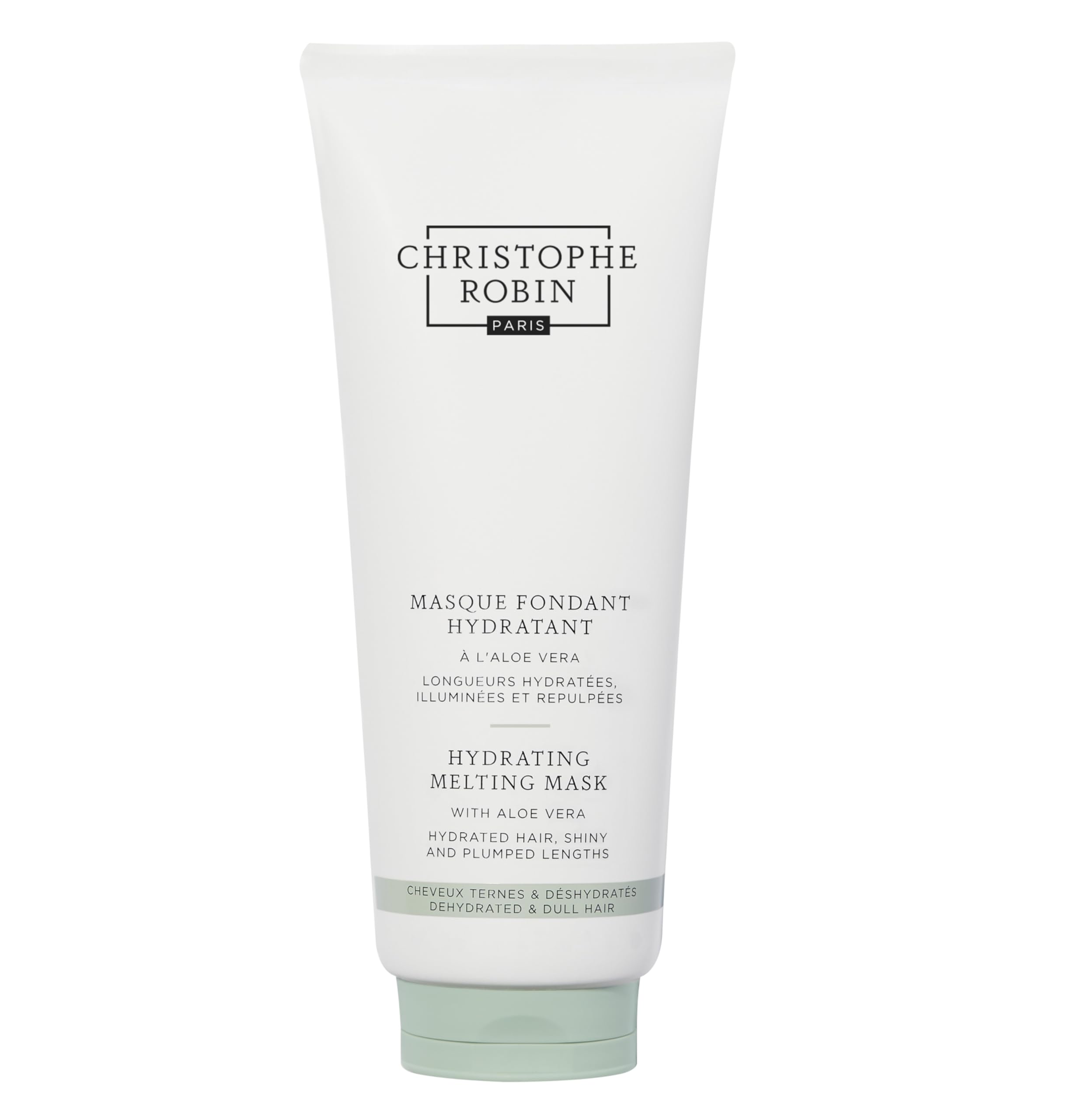 Christophe Robin Hydrating Melting Mask with Aloe Vera 200ml – 95% Natural Melting Mask with Aloe Vera, Flaxseed Oil & Oligosaccharides- Lightweight, Colour-Safe Treatment for Dry or Thirsty Hair